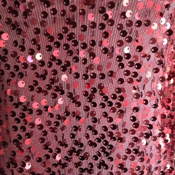 ❗️2 for $10❗️F21 Red Racerback Sequined Sheer Tank - Picture 2 of 6
